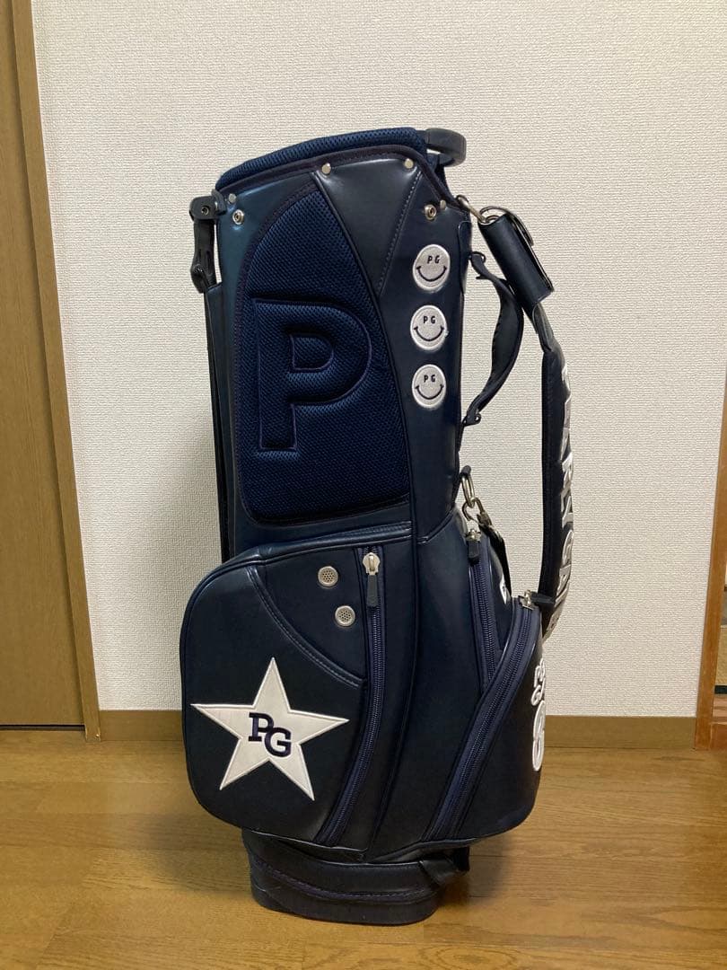 訳ありPEARLYGATES パーリーゲイツ キャディバッグ ネイビー スタンド