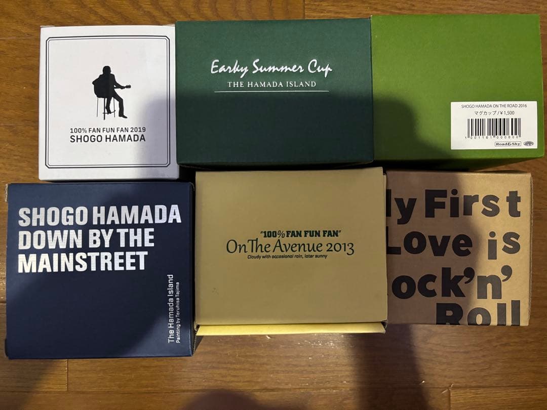 浜田省吾・マグカップ5+メラニンカップ1 全未使用品