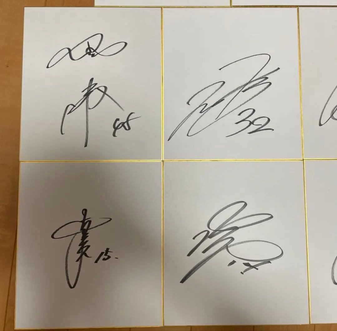 西武ライオンズ サイン色紙13枚セット