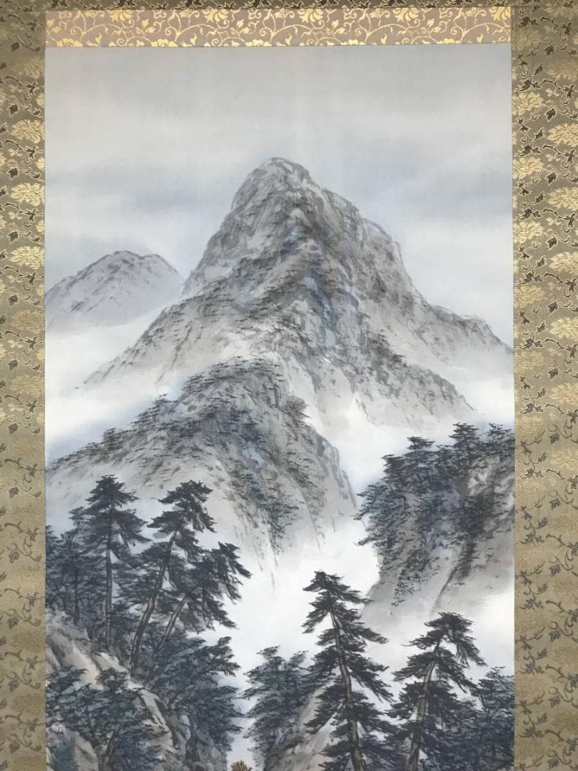 【真作】吉沢寒泉/渓山佳趣図/深山帰樵図/山水人物図/掛軸/名家伝来AB-896