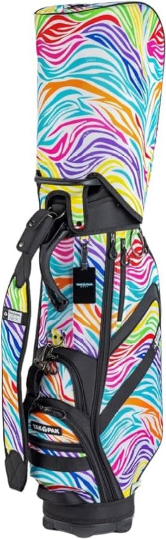 YAKPAK ゴルフバッグ カラフルゼブラ柄