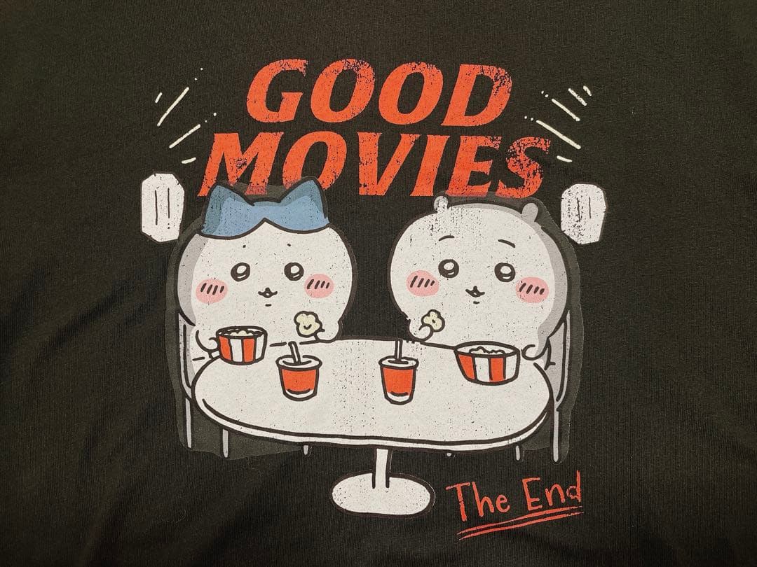 ちいかわ good movies Tシャツ ブラック Lサイズ ハチワレ 廃盤
