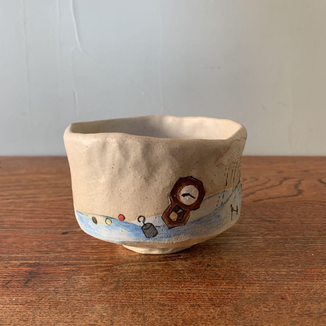 妻の作った　抹茶茶碗　陶芸　kissからはじまるミステリー　ハンドメイド　一点物
