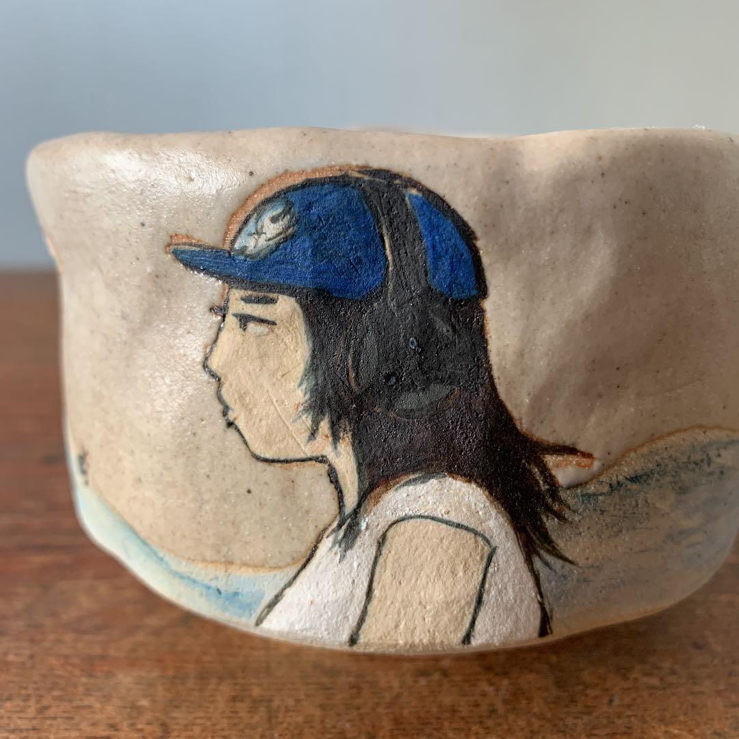 妻の作った　抹茶茶碗　陶芸　kissからはじまるミステリー　ハンドメイド　一点物