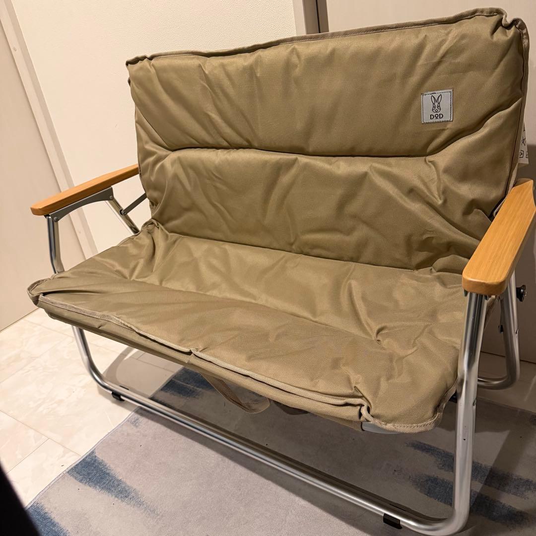 【美品】DOD グッドラックソファ タン CS2-500-TN キャンプチェア