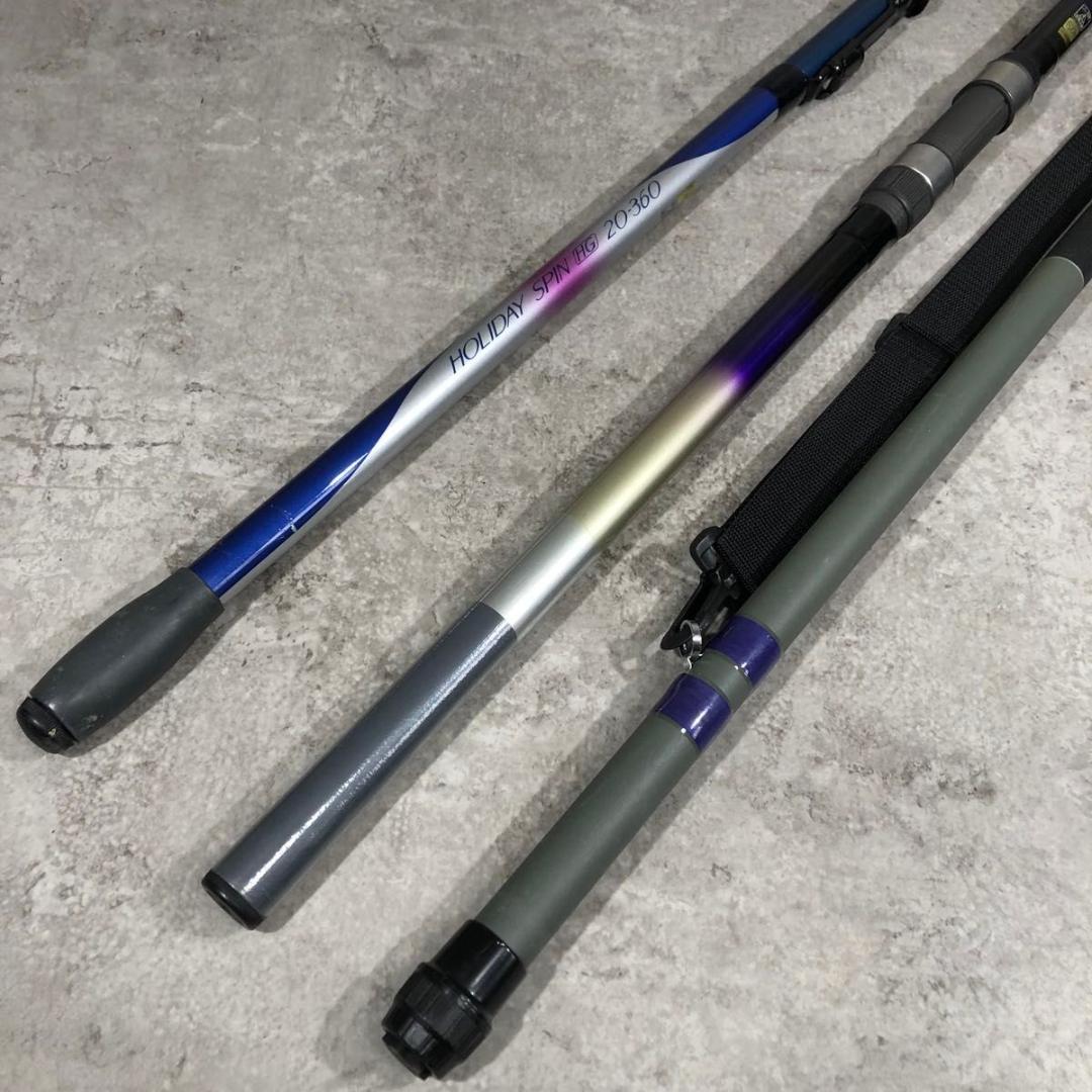 美品 SHIMANO ホリデースピン スズミ 磯竿 磯玉網 釣り竿 セット 遠投