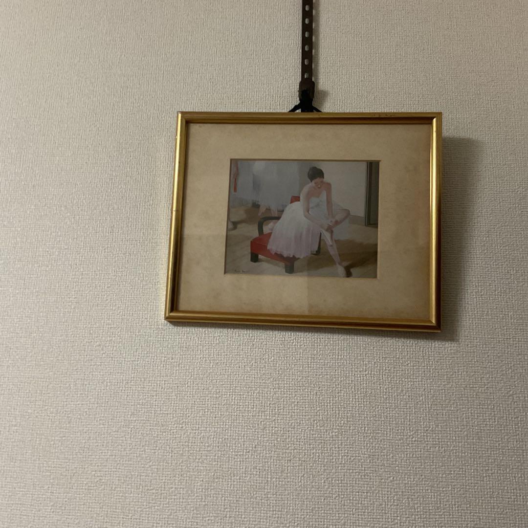 堀江史郎作品 油彩画【稽古前】の作品を写真アートに施した 額装仕立ての作品