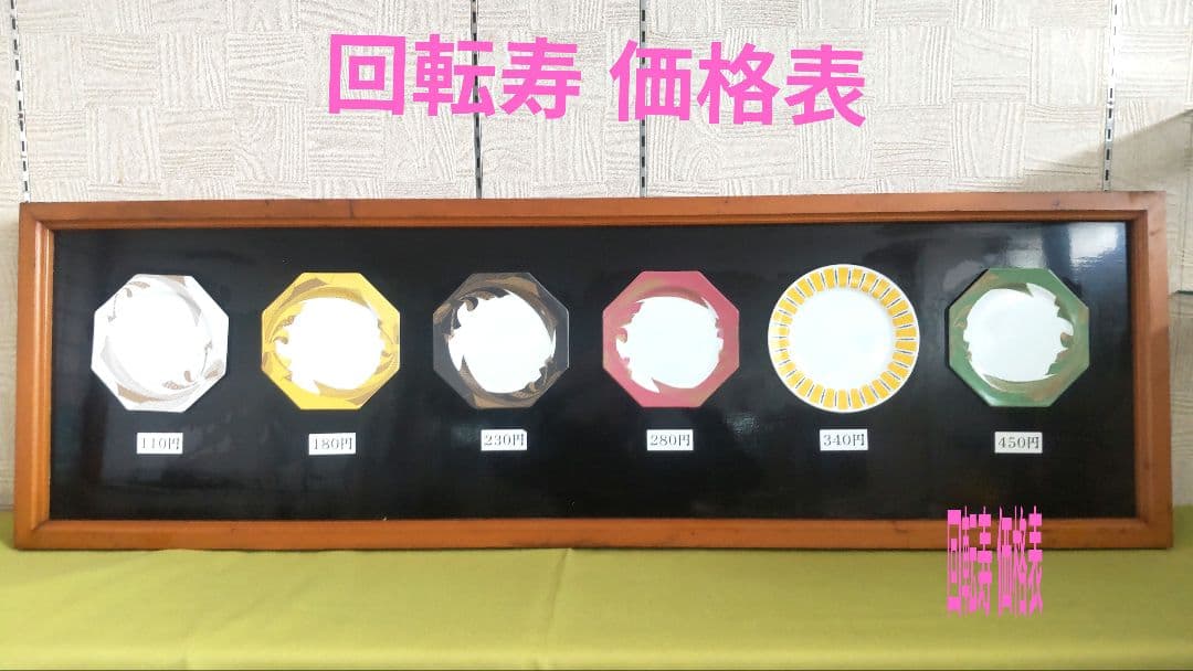 回転寿司の価格表