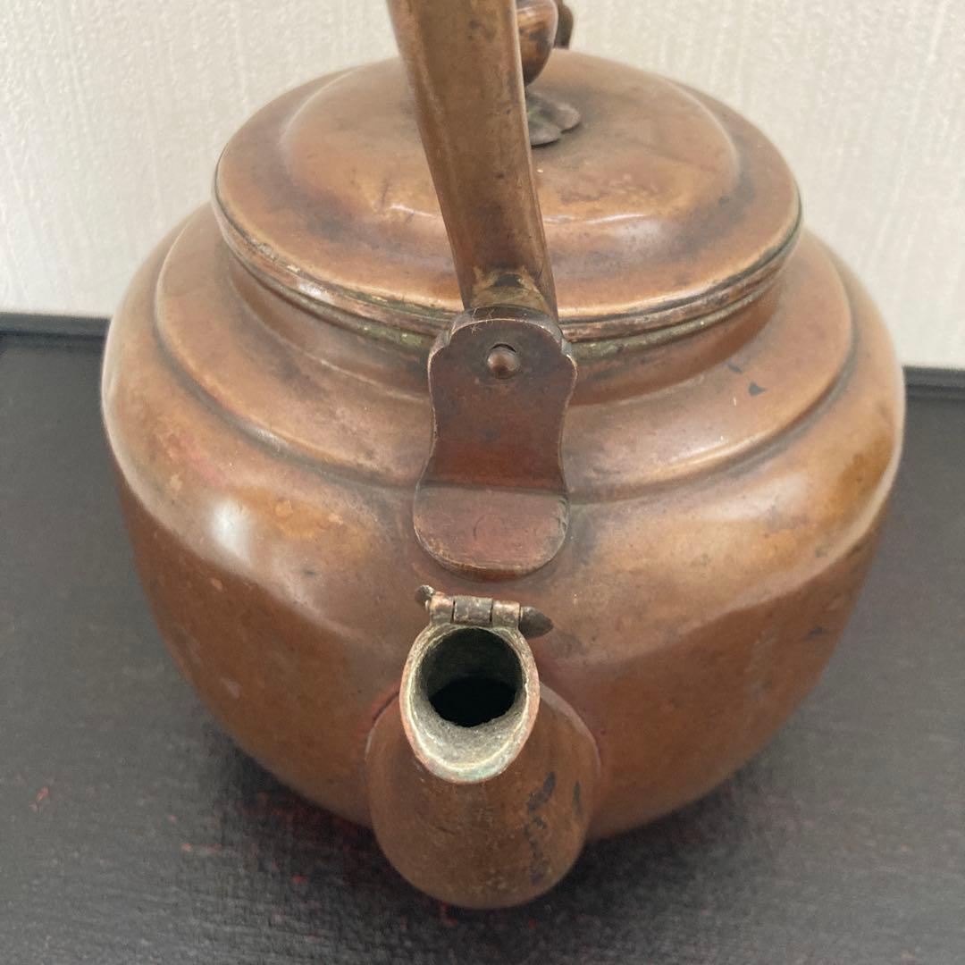 銅器 薬缶　急須　やかん　銅水注　栄専堂　茶道具骨董品