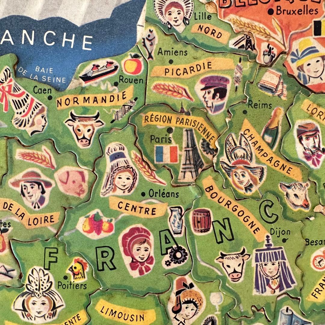 【超レア！】ヴィンテージ フランス Yoplait パズル ヨープレイ 蚤の市