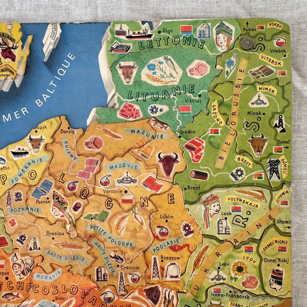 【超レア！】ヴィンテージ フランス Yoplait パズル ヨープレイ 蚤の市