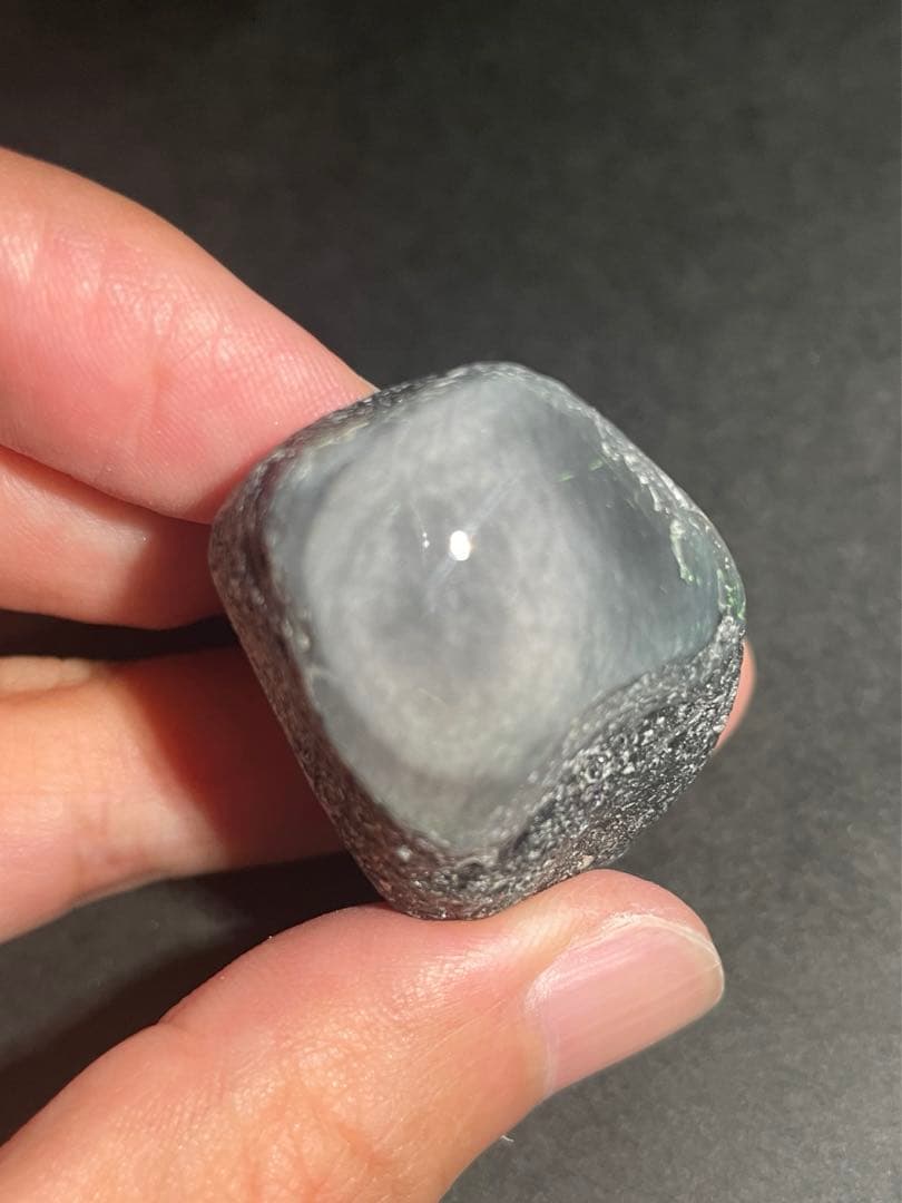 研磨品　十勝石玲瓏特選5個セット　レインボーオブシディアン