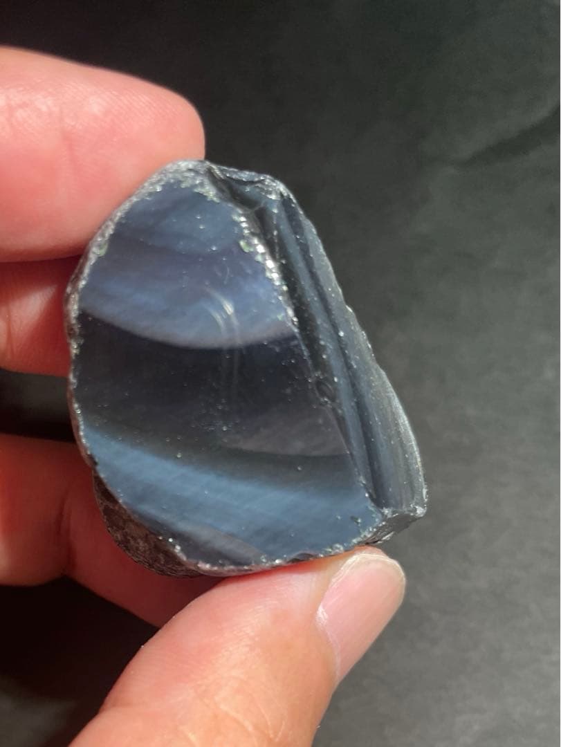 研磨品　十勝石玲瓏特選5個セット　レインボーオブシディアン