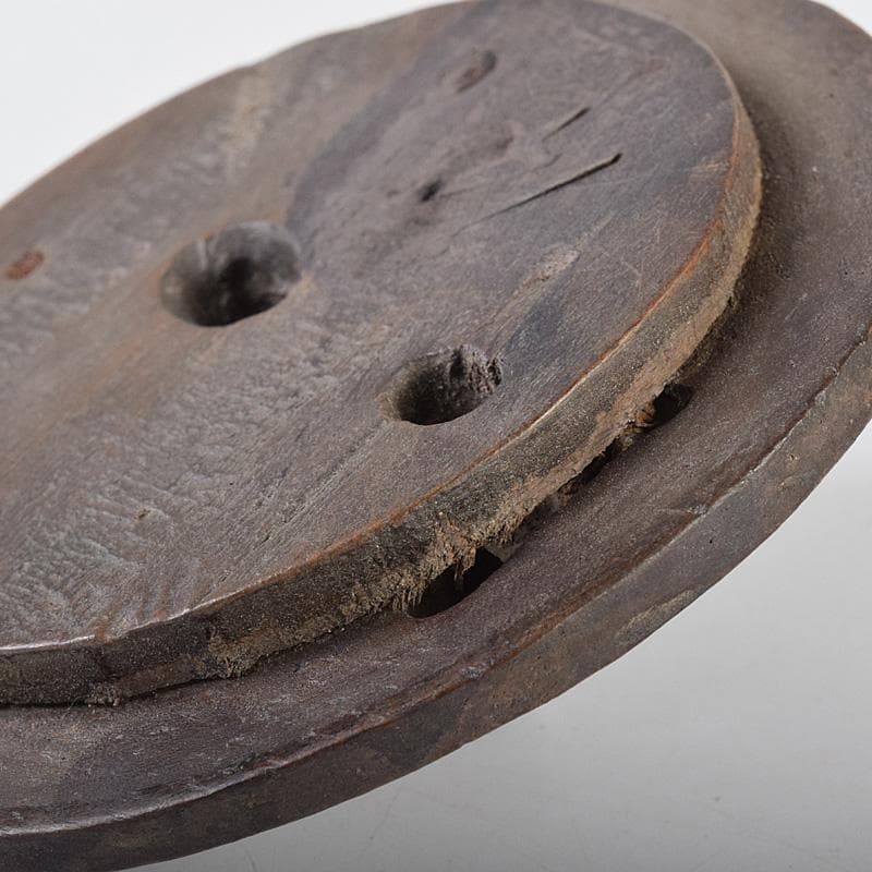 中国　古竹彫刻　獣摘饕餮文　香炉　鼎　V　R8107