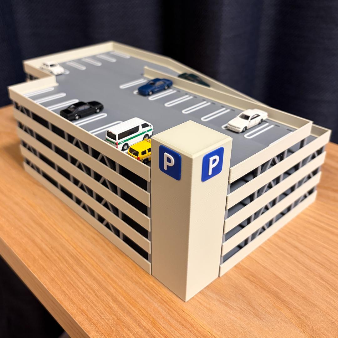 Nゲージ 立体駐車場B（完成品）模型 ストラクチャー