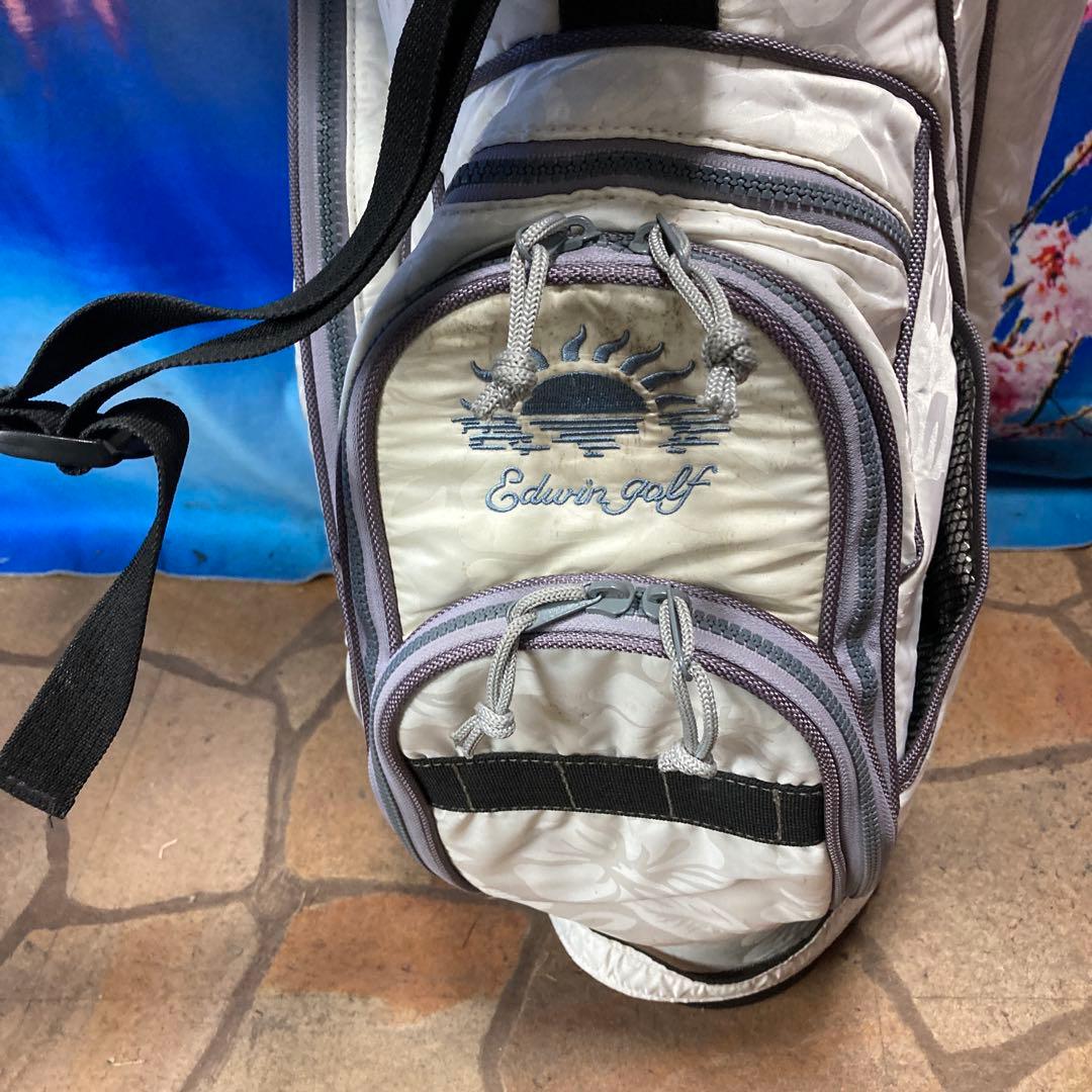 寶BU-1092 EDWIN スタンド式 キャディバッグ ホワイト