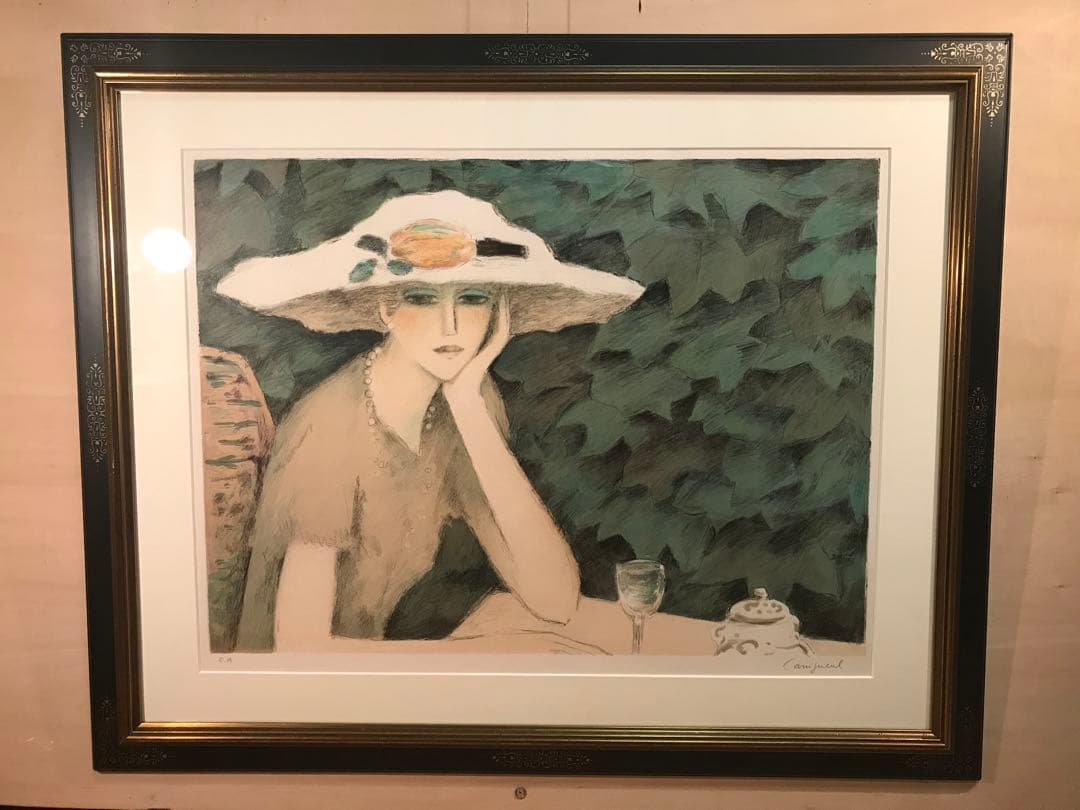 カシニョール　「クリスティーヌ」　リトグラフ　直筆サイン・作品保証書有り