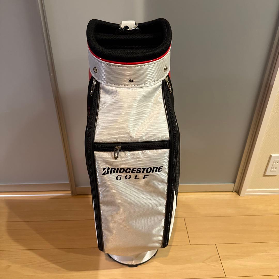 BRIDGESTONE GOLF キャディバッグ 白/赤/黒