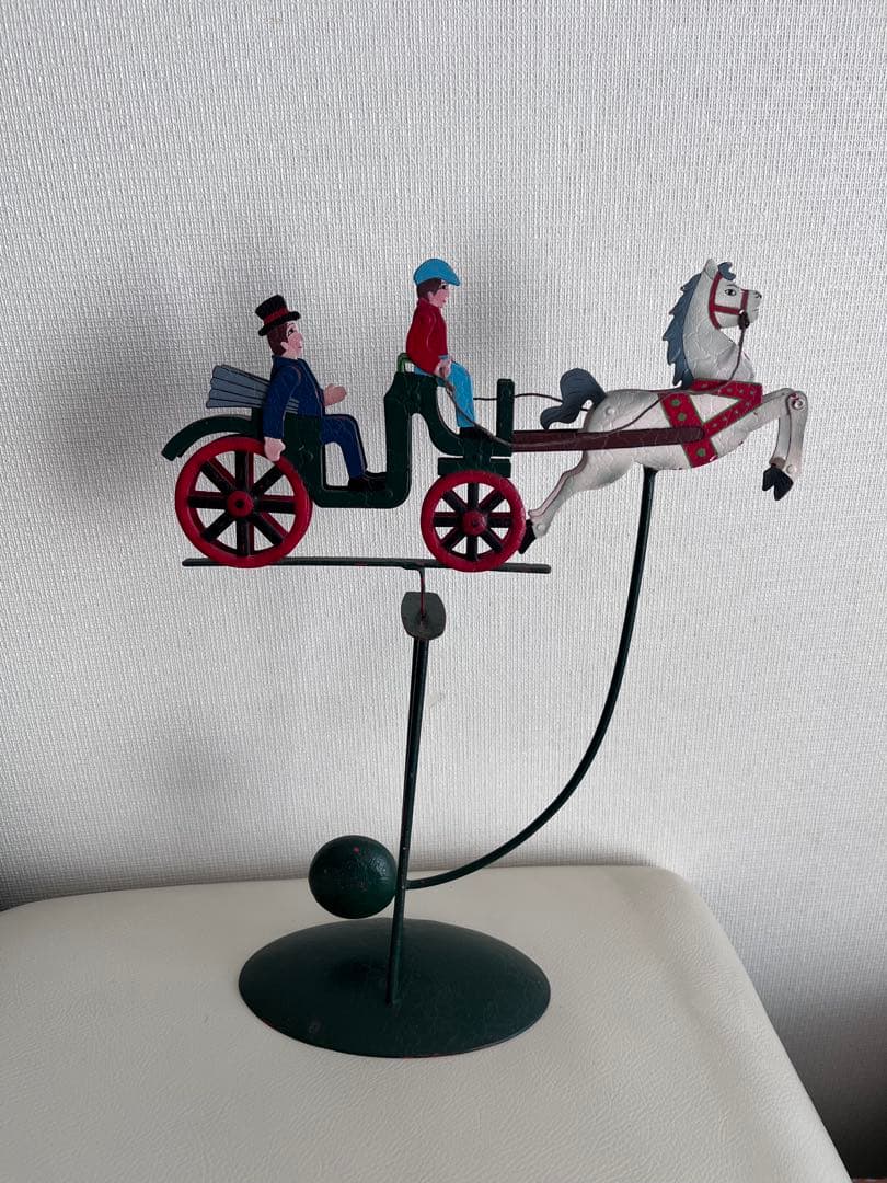 お土産　ドイツ　馬車と馬の金属製オーナメント　バランストイ