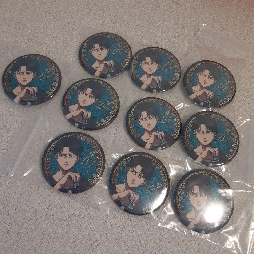 リヴァイ　缶バッジ　10個セット カラオケの鉄人コラボ
