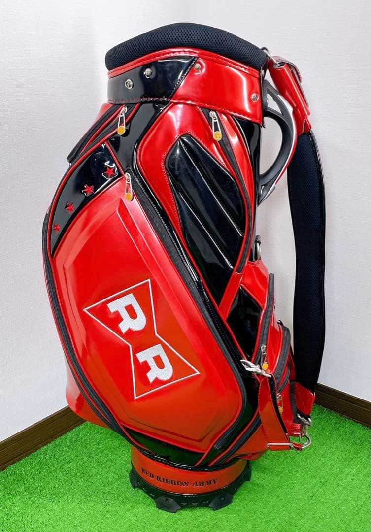 ドラゴンボール　レッドリボン軍　キャディーバック　赤　3点式　9.5型　46in