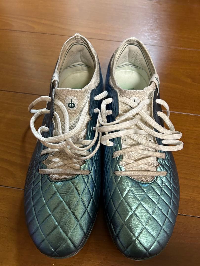 Nike サッカーシューズ 青緑色 キルティングデザイン