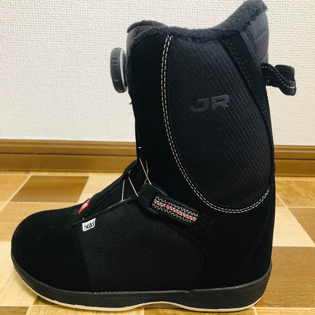 【美品】HEAD スノーボードブーツ JR ブラック 22.5/23.5