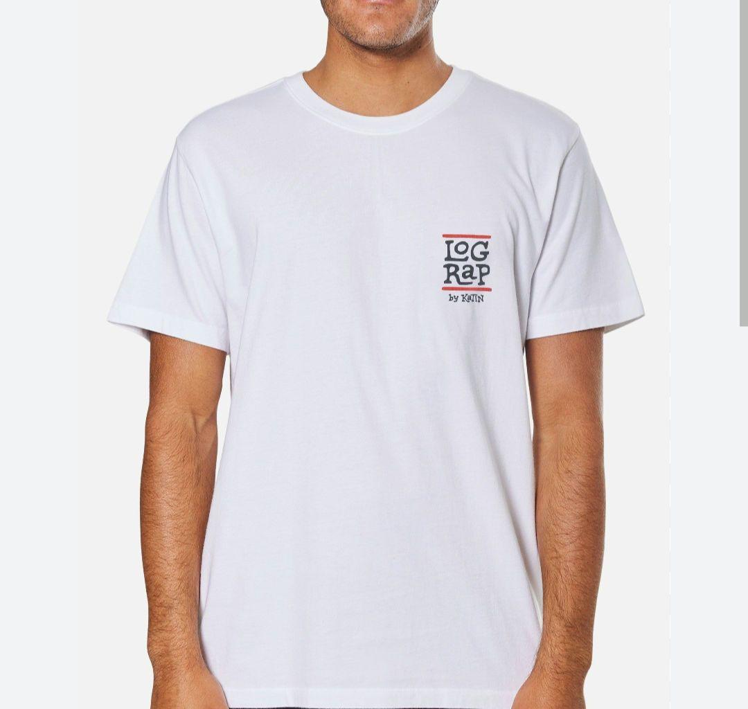 LOG RAP BY KATIN ロゴ&バックプリントTシャツ M ホワイト