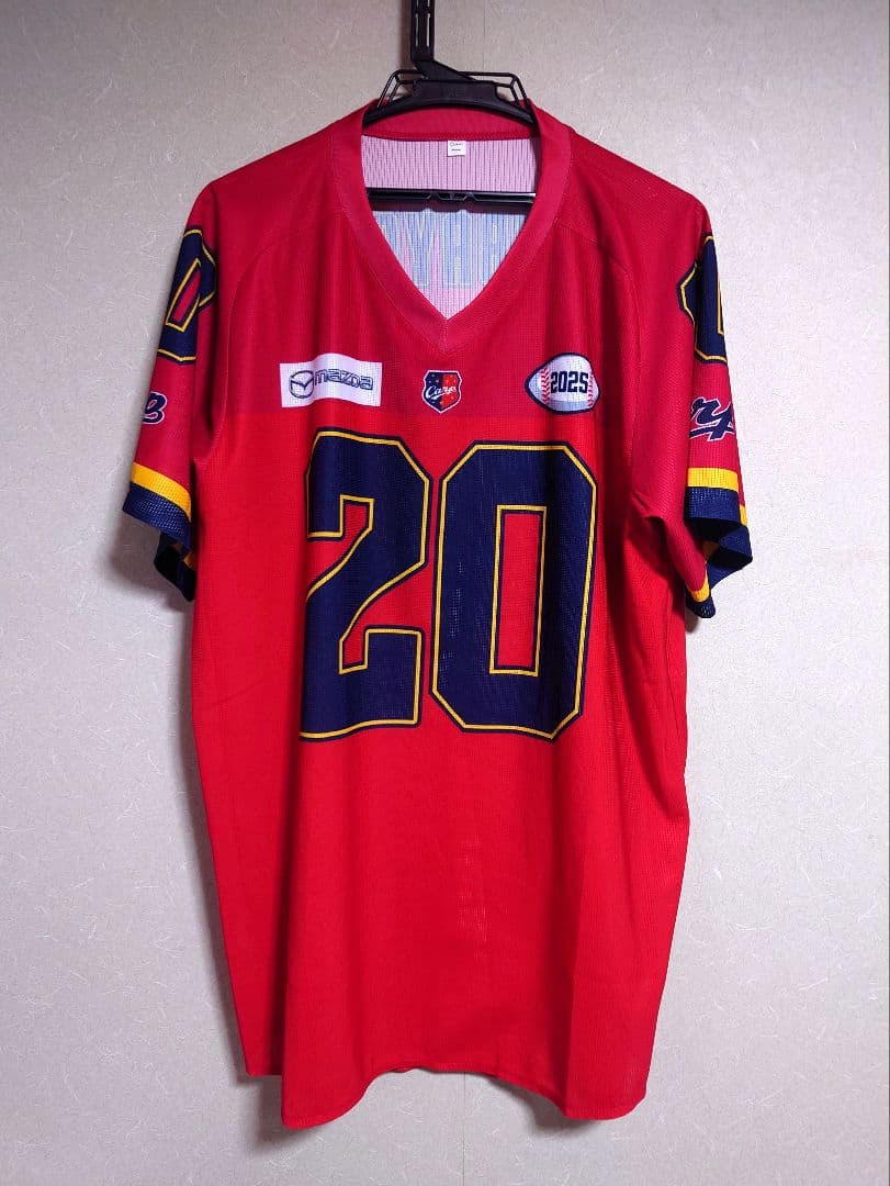 広島東洋カープ 20 栗林良吏 アメフト風 限定ユニフォーム Oサイズ