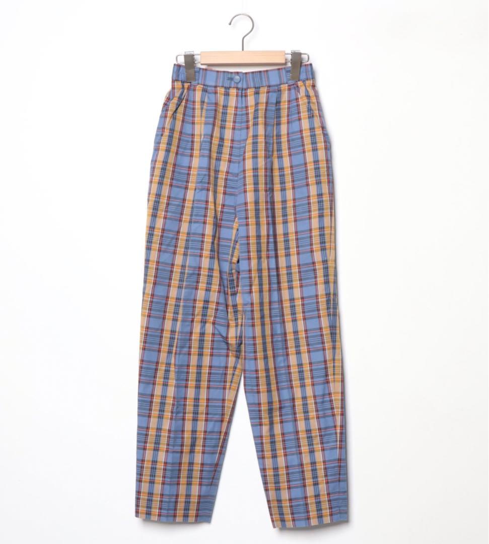 希少 クロエゴルフ Chloe GOLF チェックパンツ 綿100% 9号 美品