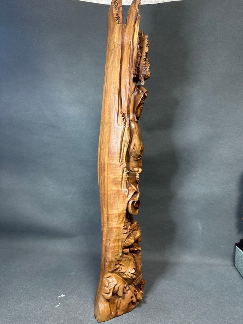 白檀　観音　木彫り　仏教美術　仏像 骨董 仏教　密教　置物アンティーク