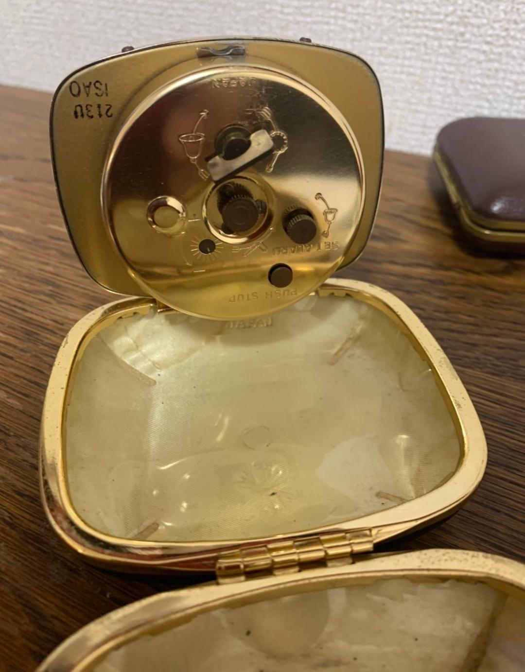 レア　ヴィンテージトラベルクロック置時計　ミッドセンチュリー