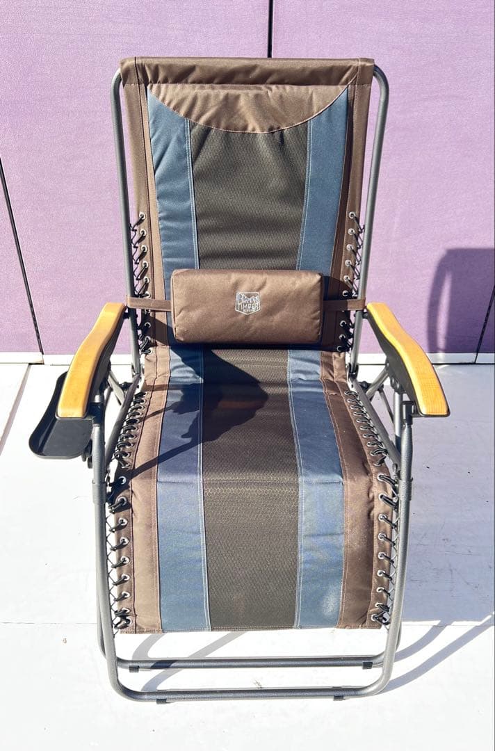 TIMBER RIDGE 折りたたみリクライニングチェア、リクライニング機能付き