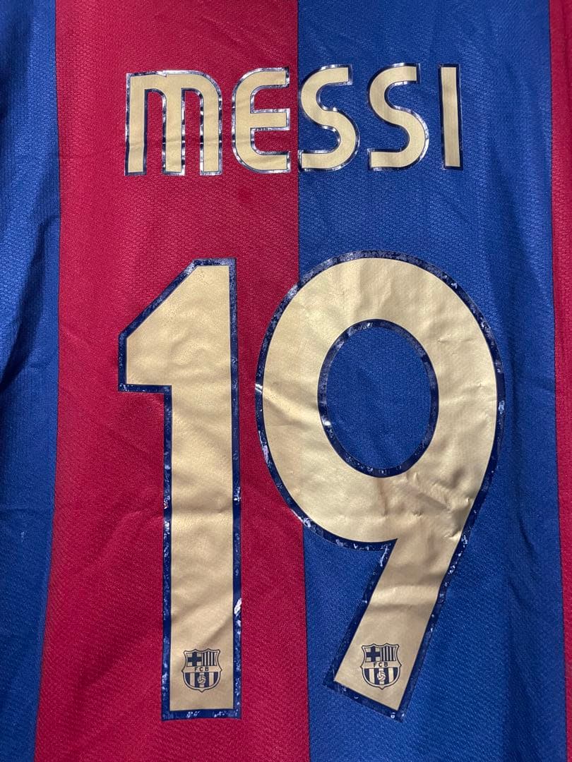 【正規品】メッシ　バルセロナ　06/07 ホームレプリカ　難あり