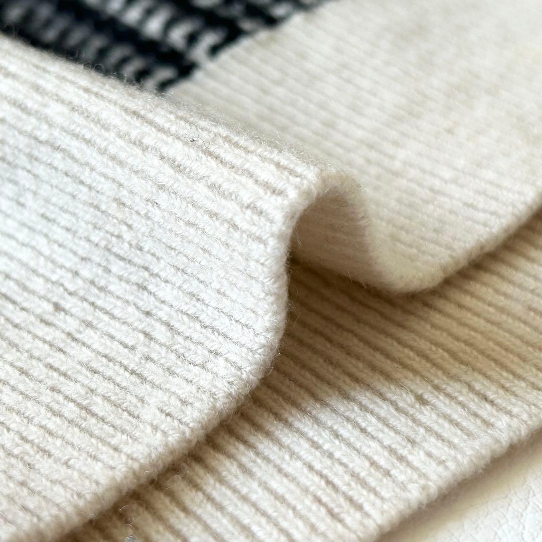 3003A美品 パーリーゲイツ カシミヤ100%千鳥格子ニット 近年
