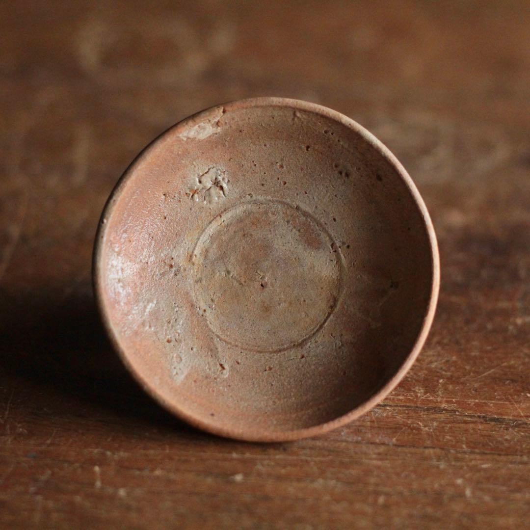 赤あがり 李朝 平盃 朝鮮美術 古美術 古道具 アンティーク 盃 ぐい呑み