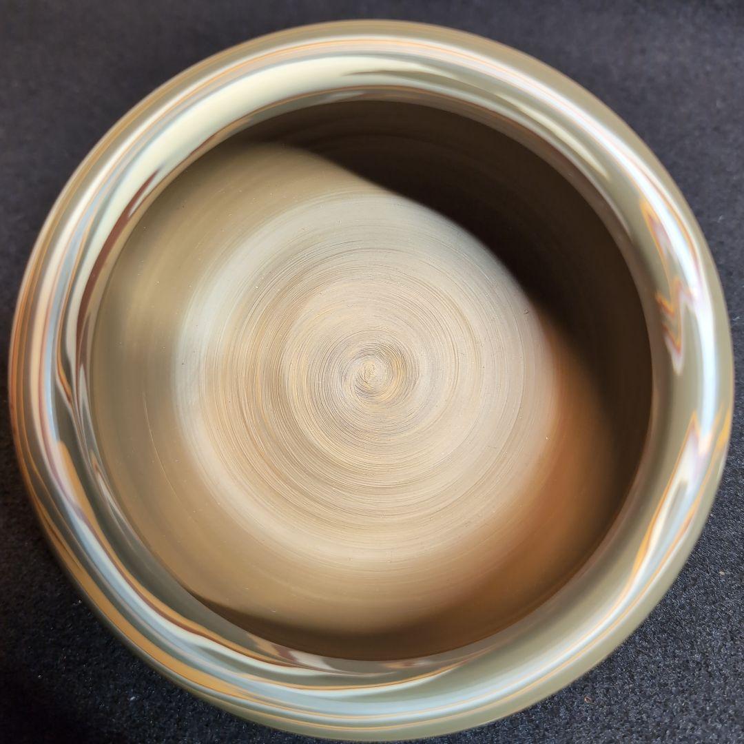 【茶道】建水　練込　常滑焼　銘品　練文様　多色模様の陶器製茶道具