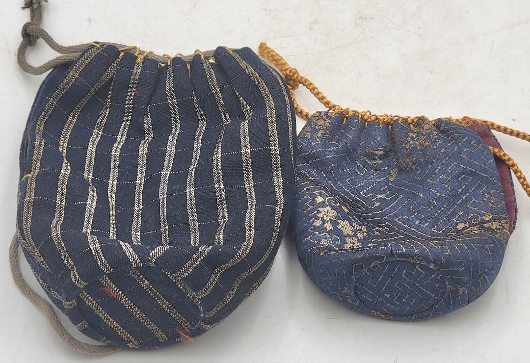 膳所焼　茶入れ　挽家　仕服　合わせ箱　時代物　茶道具　骨董品、美術品