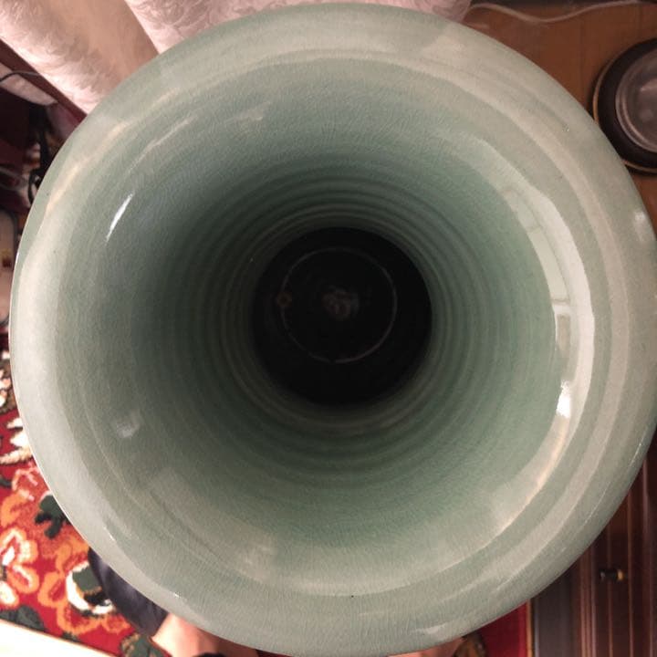 韓国 高麗青磁 芸泉陶芸研究院 池明九 作  高さ約50cm