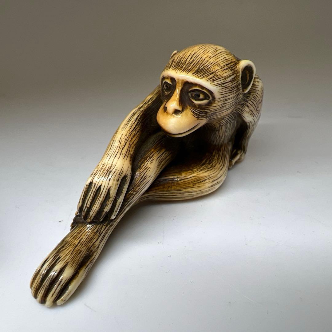 正友在銘　極上大振猿根付　28g 東Y8-0204☆2Fトニチ