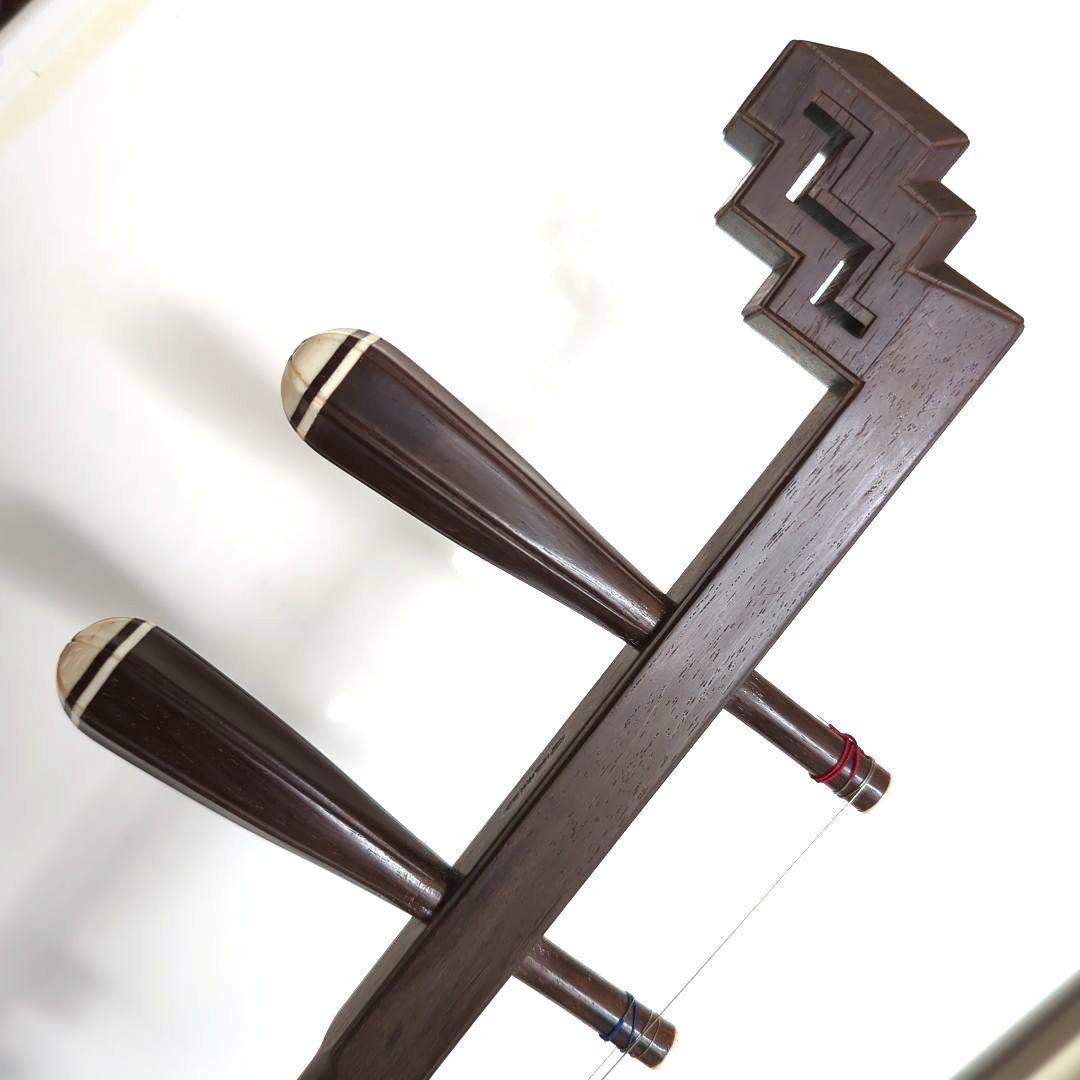 胡涵柔製作 未使用 最上級明清老紅木 回紋頭二胡7