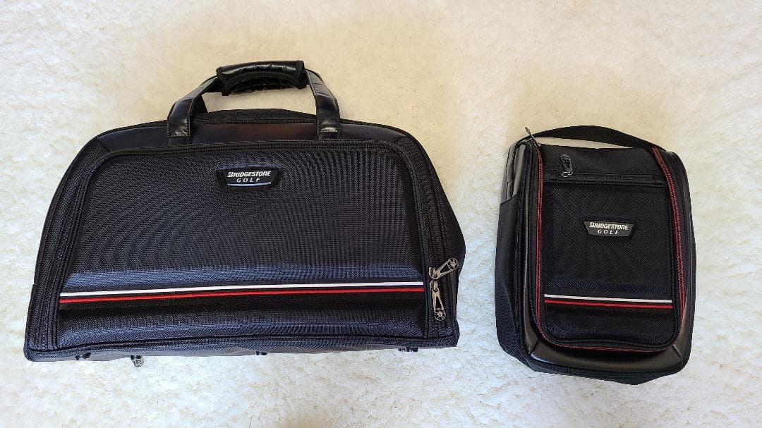 ブリヂストン ゴルフ用ボストンバッグ・シュ－ズケ－ス  ２点セット