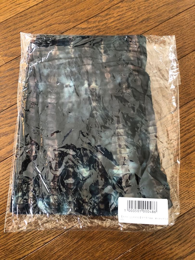 新品未使用Aon jasmineネイビー⁇ブラウン柔らかレギンス タイダイ染め