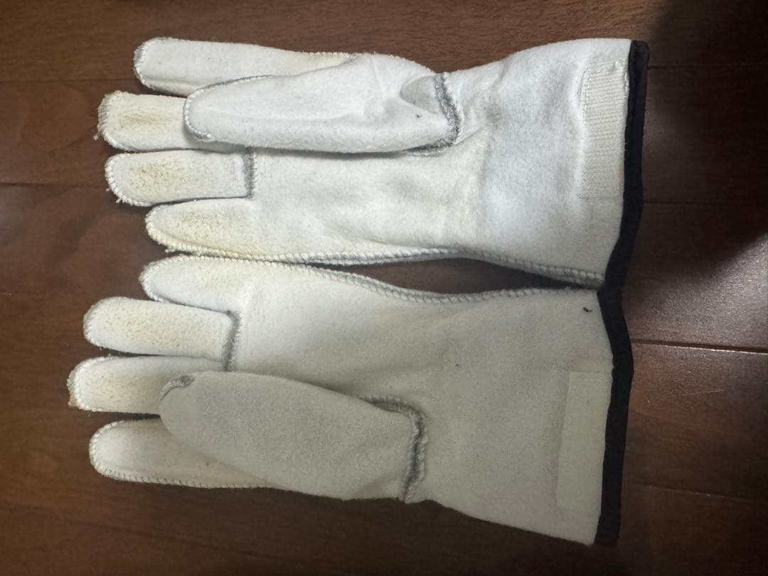 Hestra イエロー/ホワイト ミトン グローブ