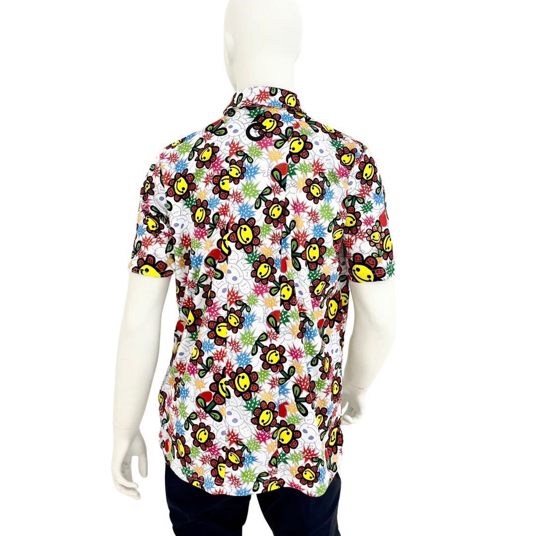 エリートグリップ　ラフウォーター　ポロシャツ　ハッピー6柄　ホワイト　LL