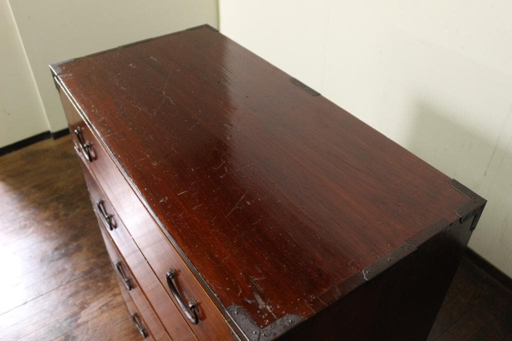 前欅 時代箪笥・引出し四杯！収納/和箪笥/和モダン古民具/和家具/ローチェスト