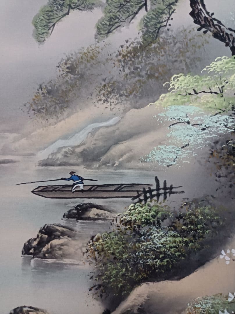 美品 軸 開運 おもてなし 絵 龍神 金運 花 山水 中国 風水 美術 インテリ