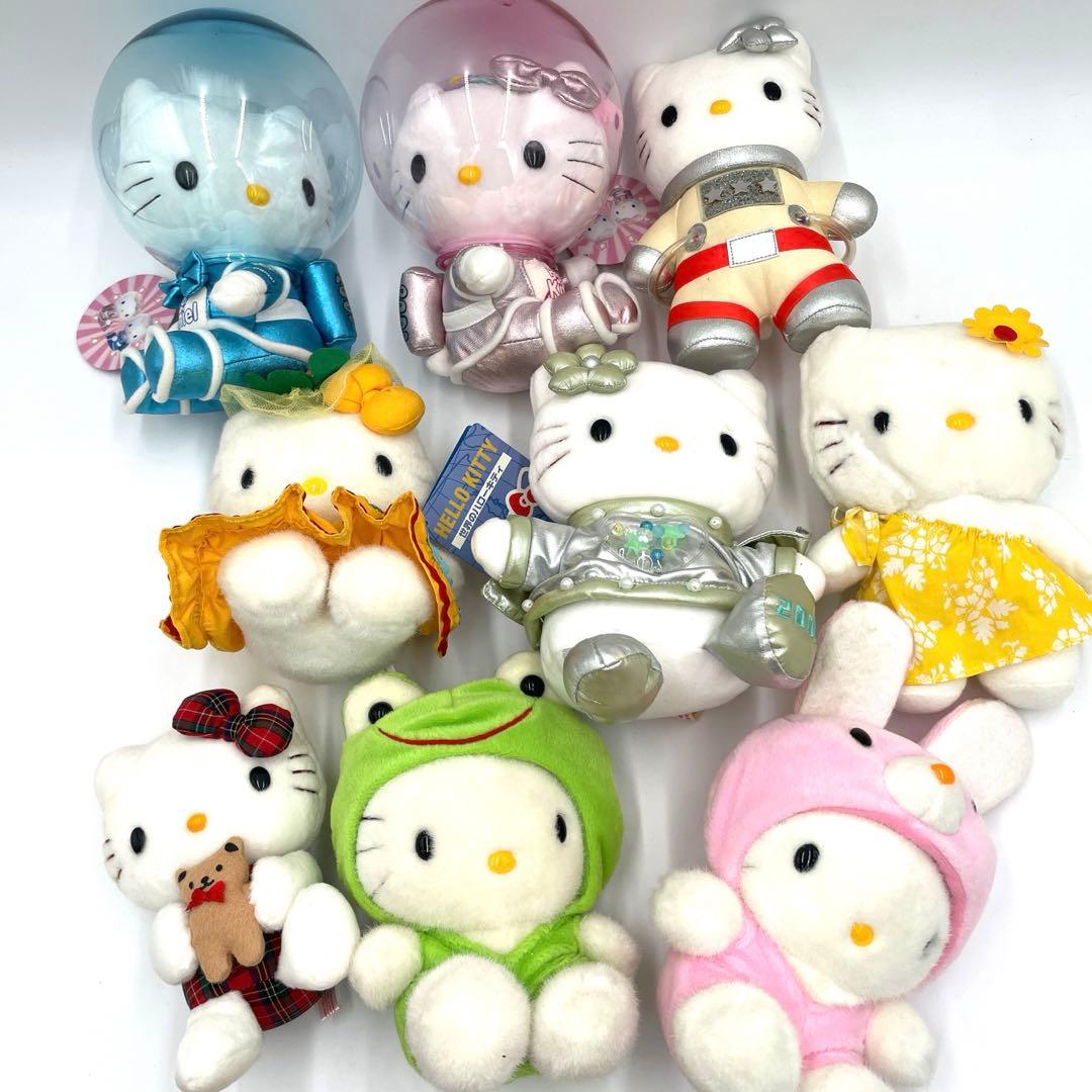 希少　レア　当時物　ハローキティ ぬいぐるみ 9体セット　レトロ　まとめ売り