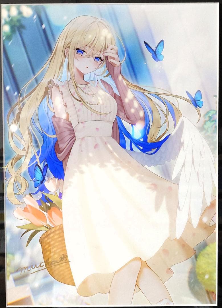 【直筆サイン入り】ミュシャ先生描き下ろし　A3複製原画　メロンブックス