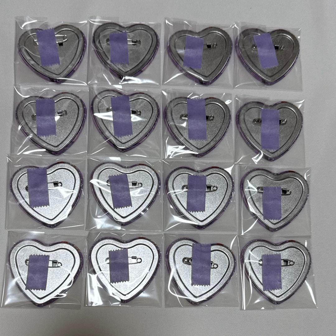 忍たま乱太郎　平滝夜叉丸　ハート缶バッジ　16個